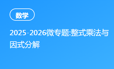 2025-2026微专题:整式乘法与因式分解