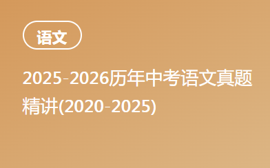 2025-2026历年中考语文真题精讲(2020-2025)